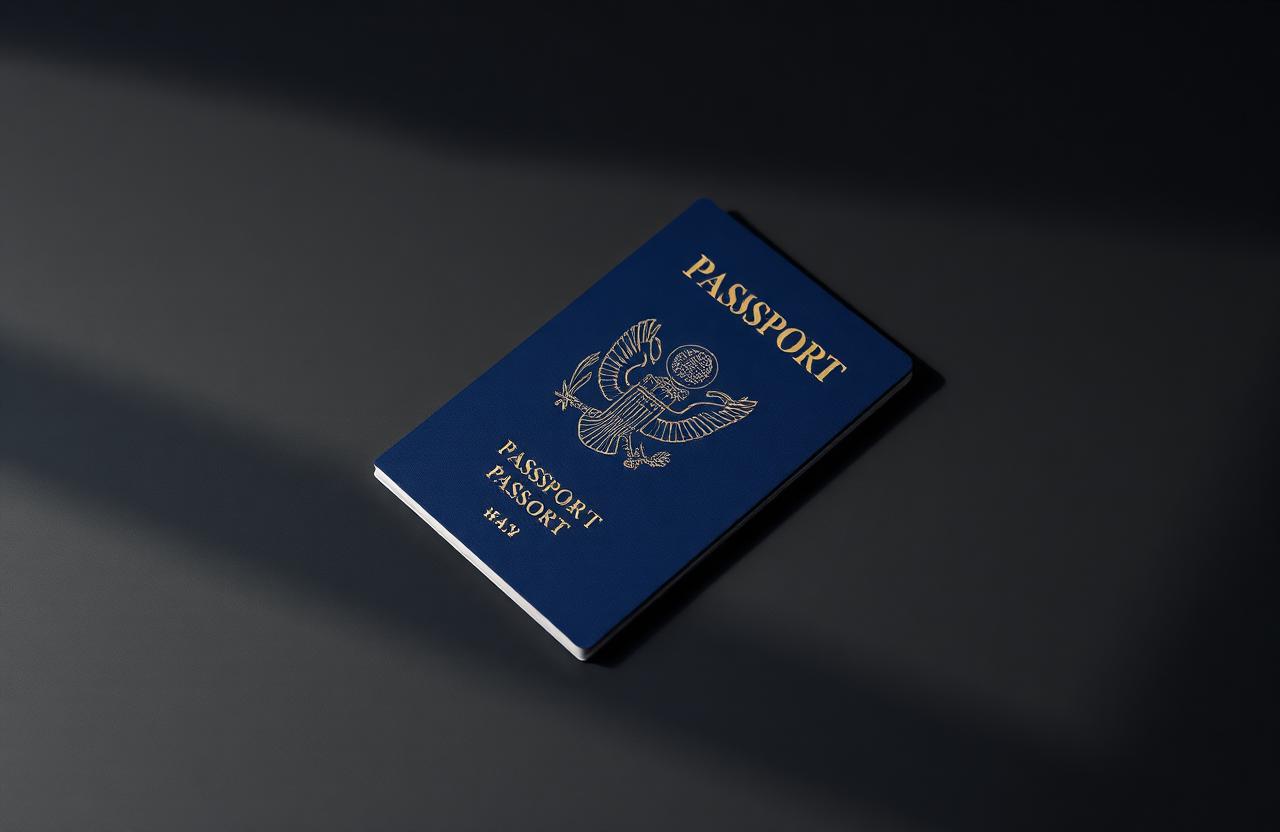 Passport laid flat under even lighting